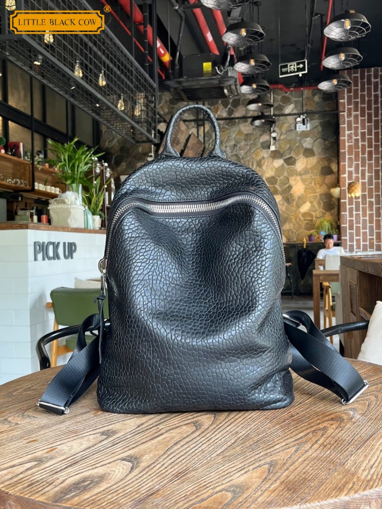 Leatherwork Bag - Mochila casual de pele de ovelha