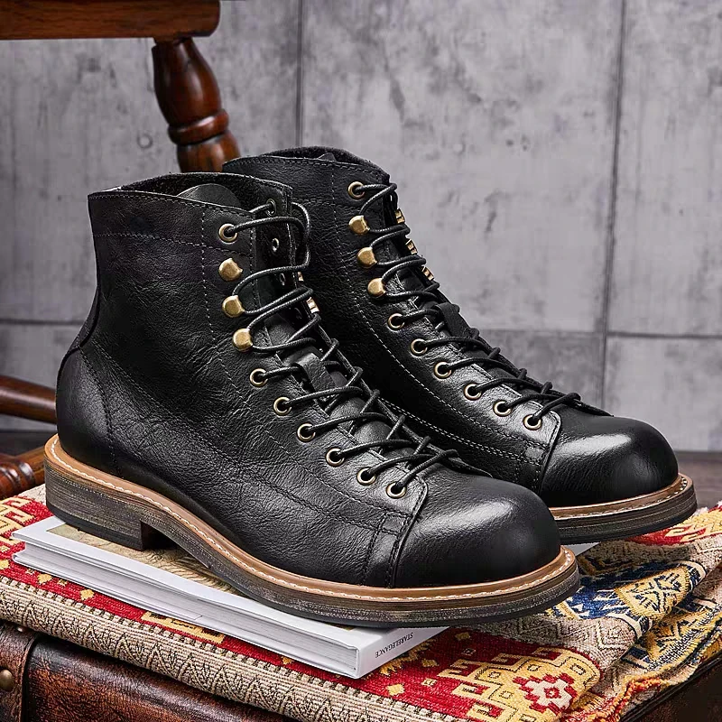 Leatherwork Tools - Botas masculinas artesanais britânicas de tamanho