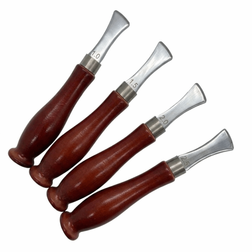 Leatherwork Edge Creaser - Conjunto de 4 Ferramentas de Precisão