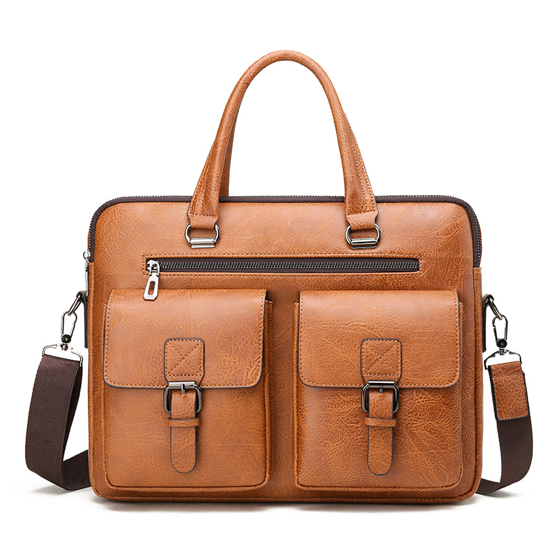 Leatherwork Bag - Marca de luxo homem maleta de