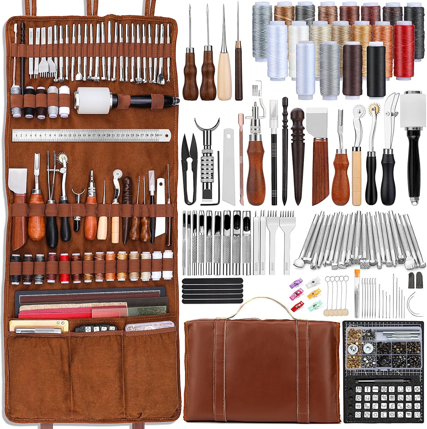 Leatherwork Tools - Kit de Ferramentas para Trabalhos em