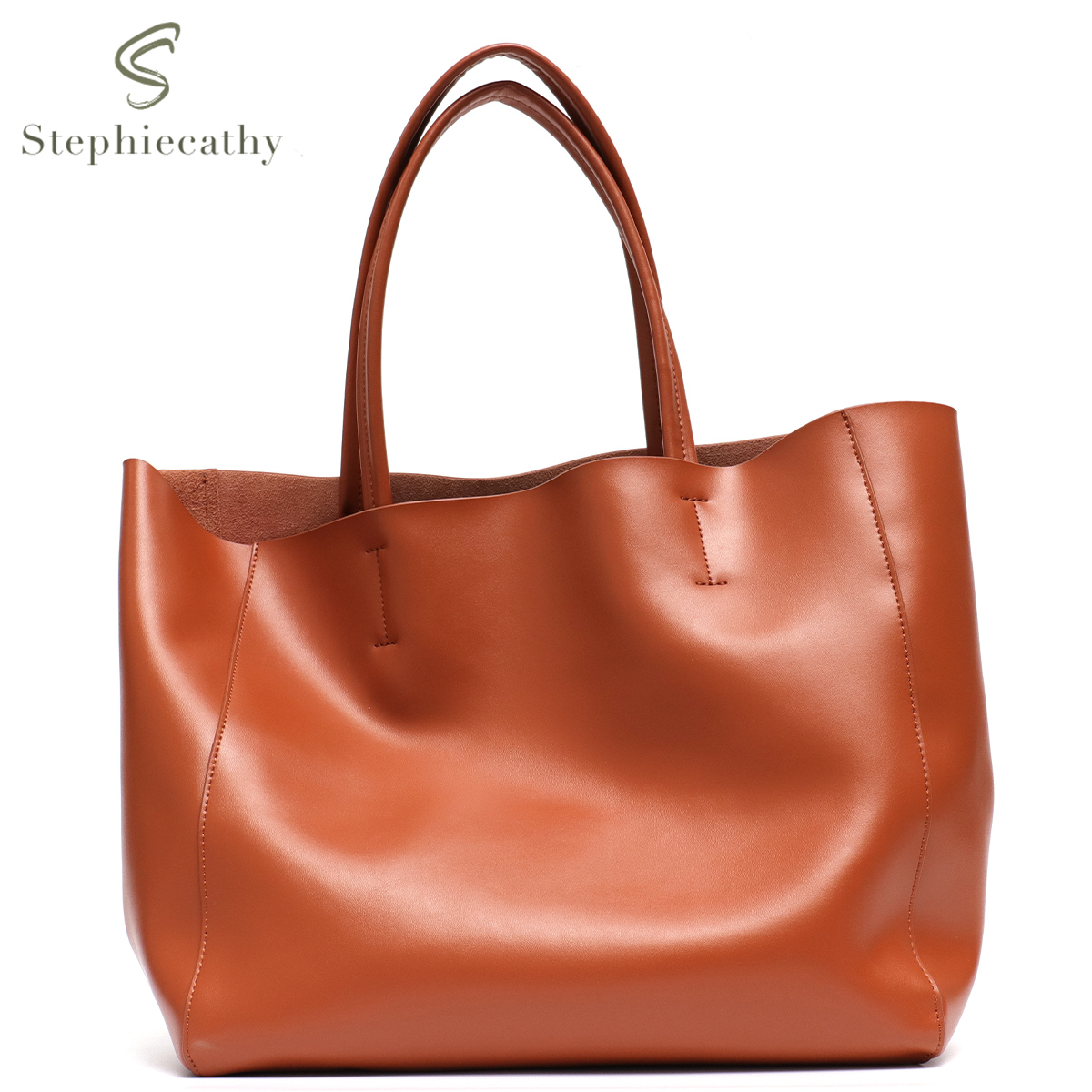 Leather Work Handbags For Women - Bolsa tote grande minimalista feminina, bolsa