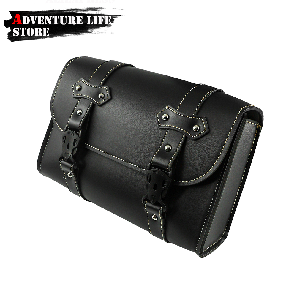 Leatherwork Bag - Motocicleta garfo dianteiro alforjes lado ferramenta