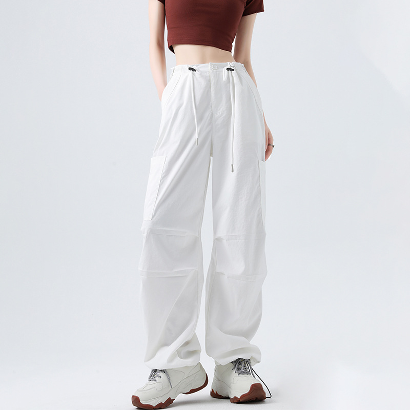 Leather Work Overalls - Calças de trabalho americanas femininas outono