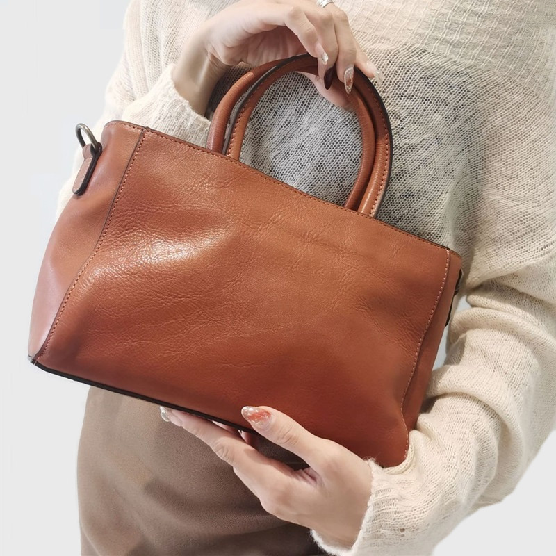 Leather Work Handbags For Women - Bolsas de couro natural para mulheres,