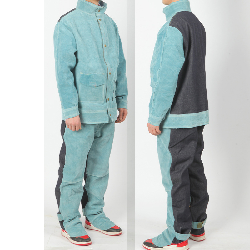 Leather Work Overalls - Terno de trabalho de soldagem de