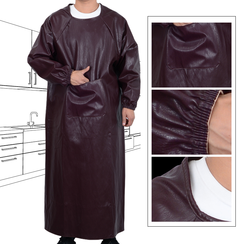 Leather Work Overalls - Macacão de couro macio à prova