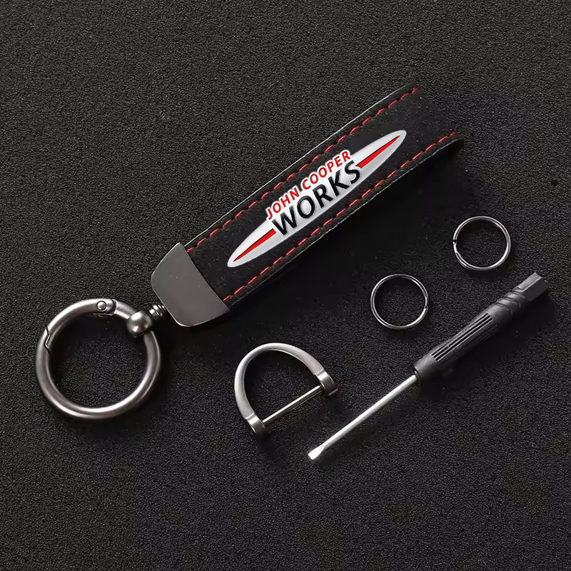 Chaveiro de Couro Suede com Lo - Leatherwork Logo avaliação e preço