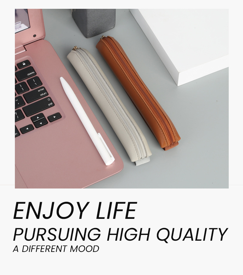 PU Couro Pen Holder com Zíper  - Leatherwork Books avaliação e preço