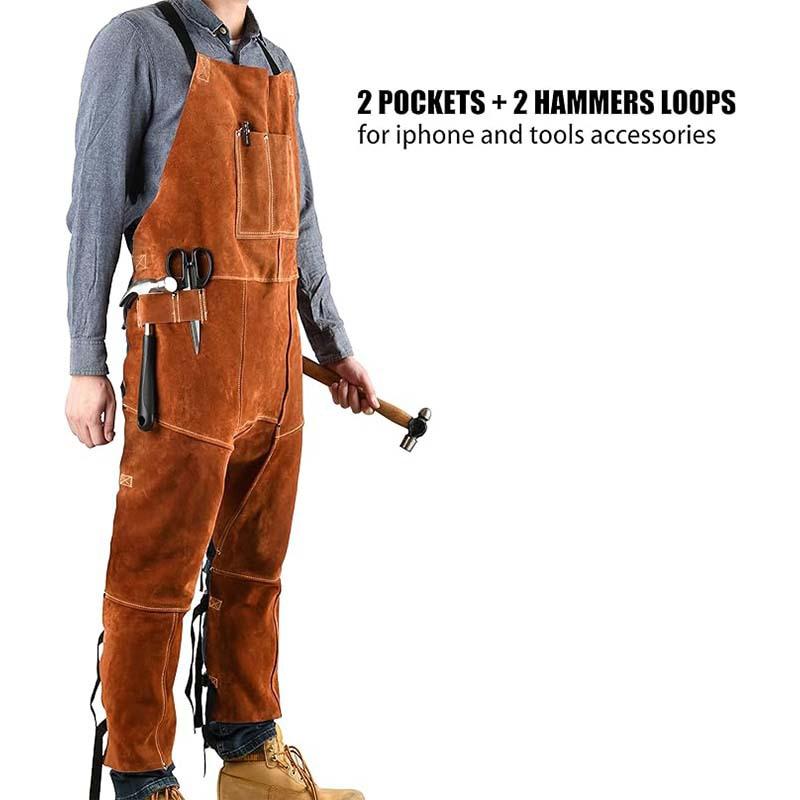 Macacão masculino calças logot - Leather Work Overalls avaliação e preço