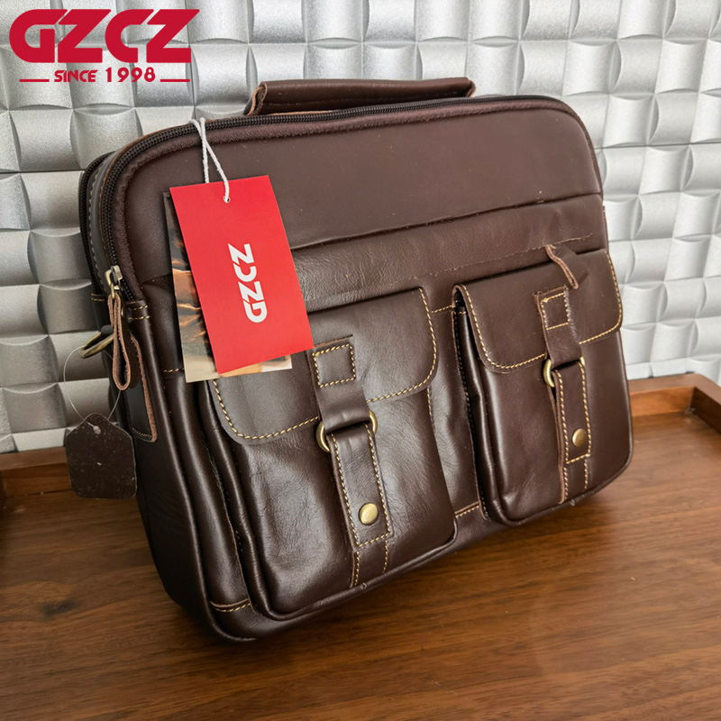 Bolsa Masculina GZCZ para Laze - Leatherwork Bag avaliação e preço