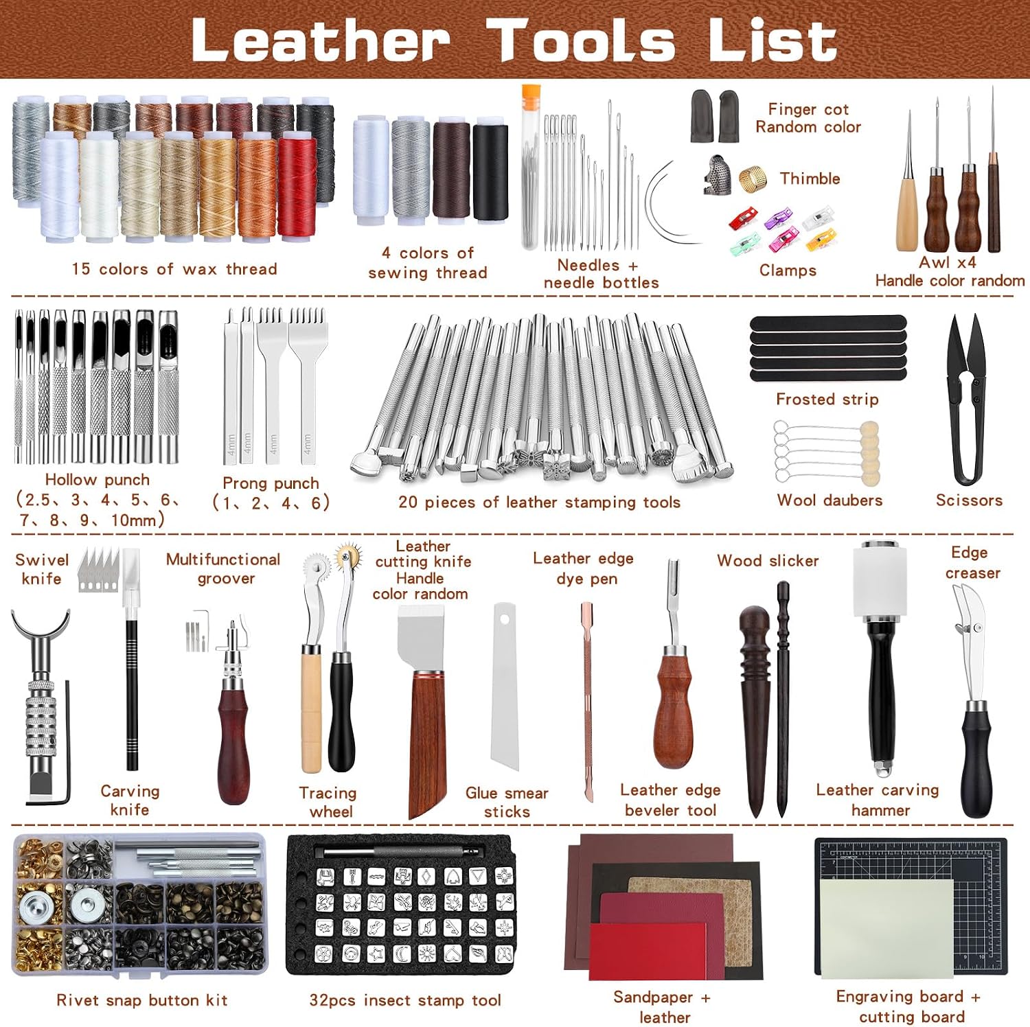 Kit de Ferramentas para Trabal - Leatherwork Tools avaliação e preço