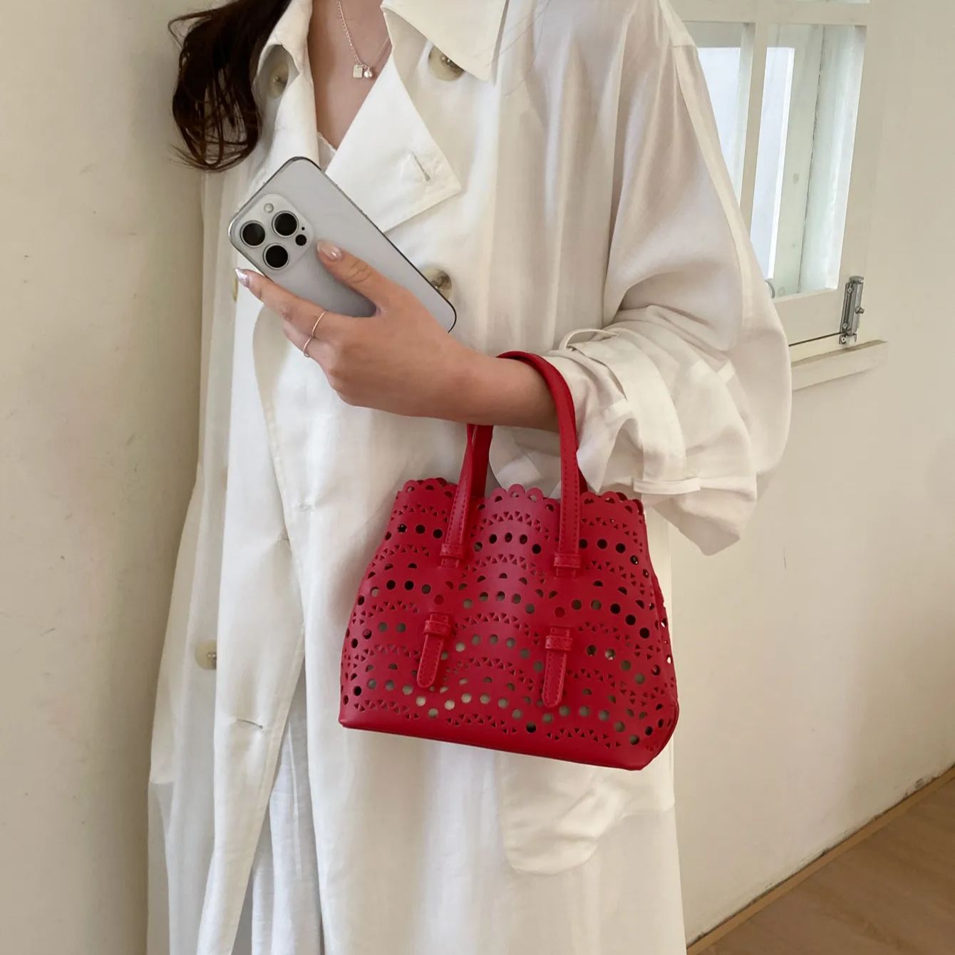 Bolsa transversal vermelha com - Leather Work Handbags For Women avaliação e preço