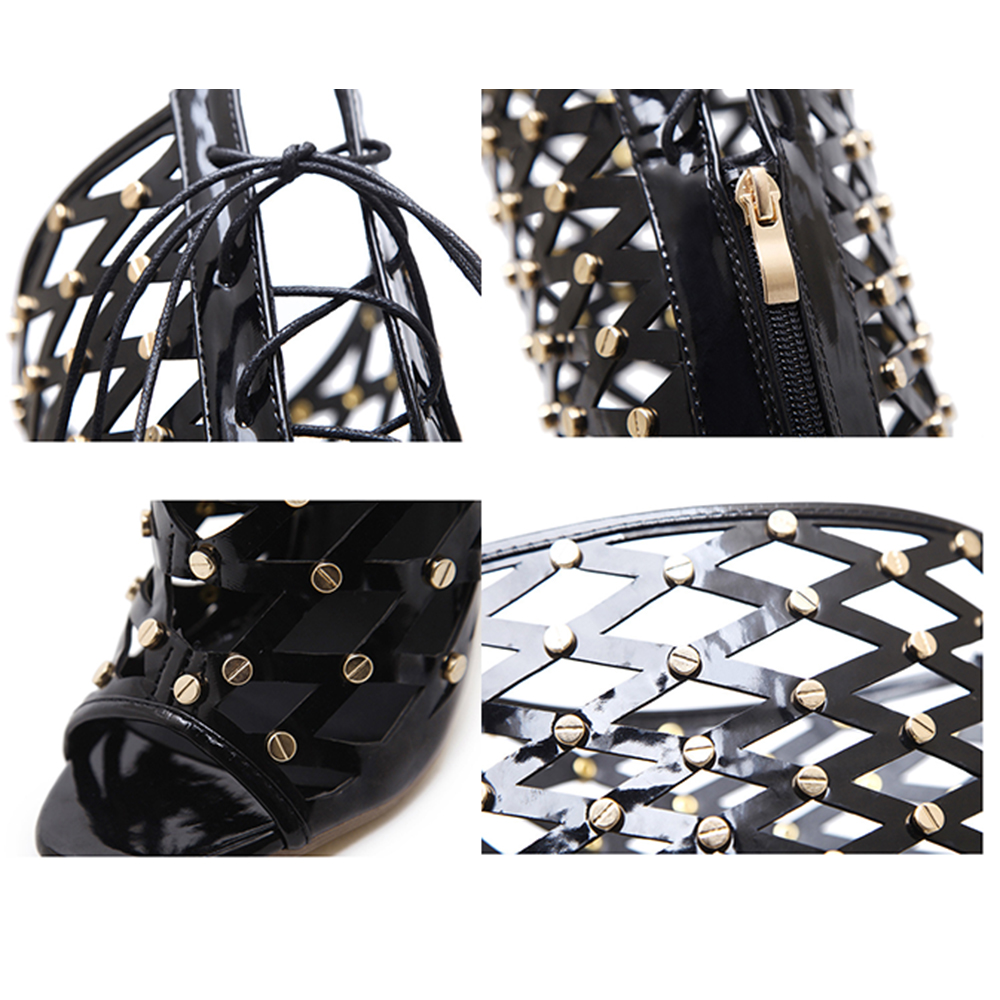 Novas Botas Femininas Primaver - Leatherwork Rivets avaliação e preço