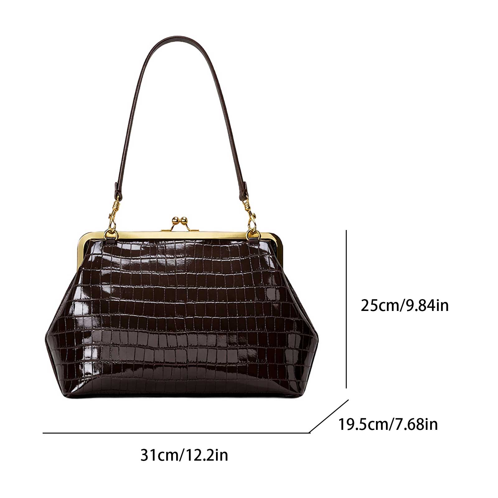 Bolsa de Couro PU com Fecho Ki - Leather Work Handbags For Women avaliação e preço