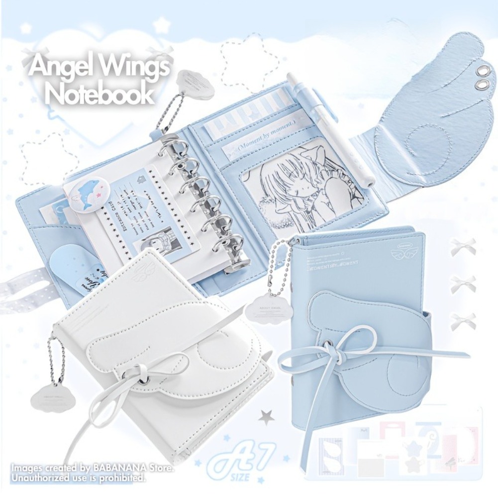 Caderno Kawaii com Asas de Anj - Leatherwork Books avaliação e preço
