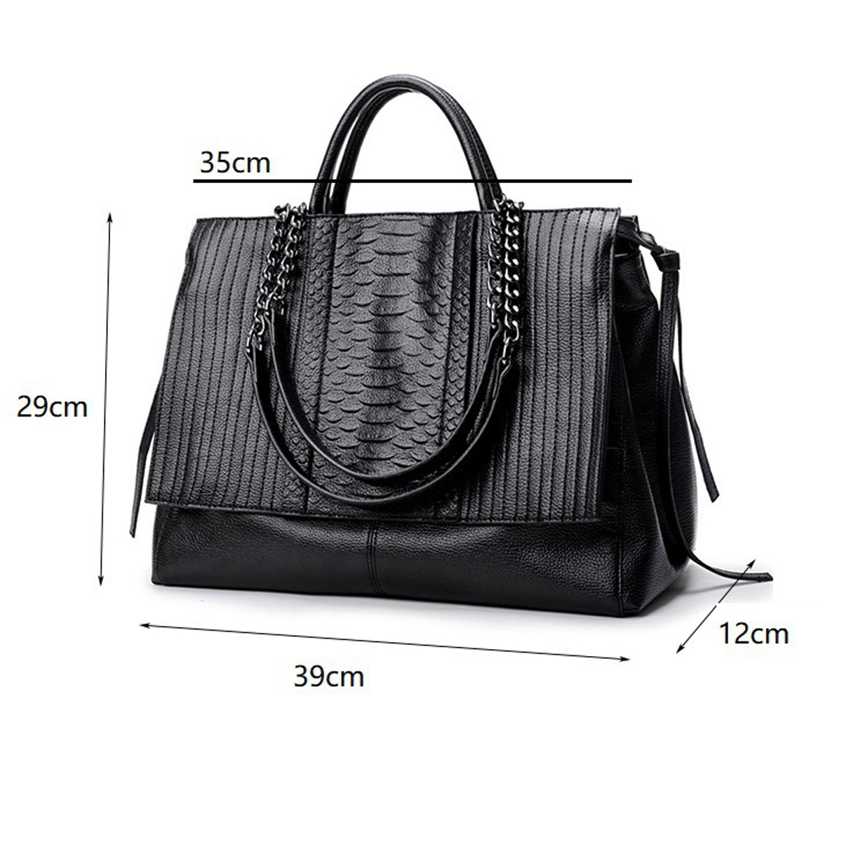 Bolsa tote elegante com zíper, - Leatherwork Bag avaliação e preço
