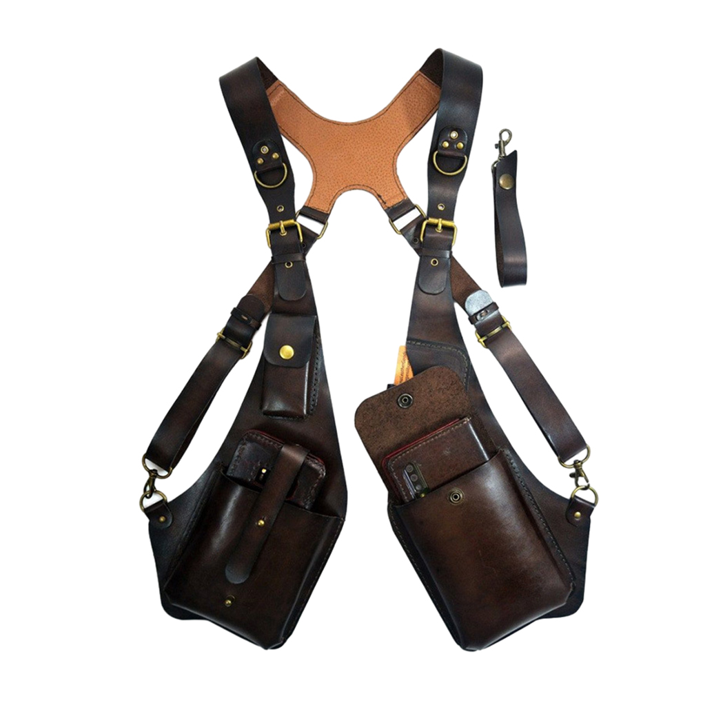 Retro anti-roubo de couro dupl - Leatherwork Rivets avaliação e preço