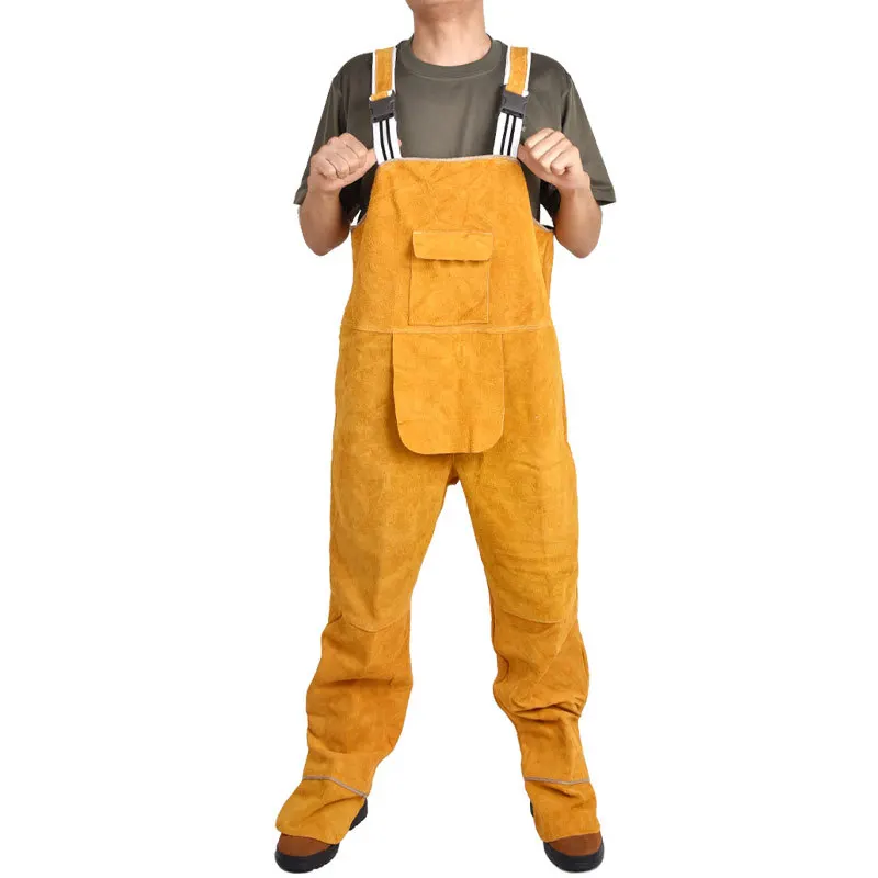 Macacão de babador de soldagem - Leather Work Overalls avaliação e preço