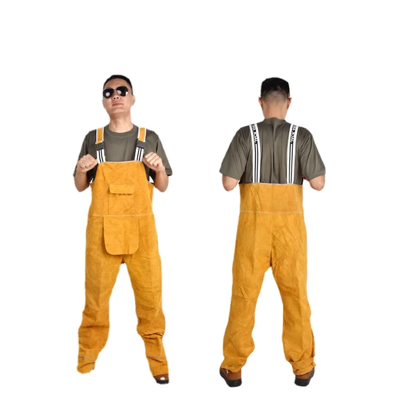 Macacão de babador de soldagem - Leather Work Overalls avaliação e preço