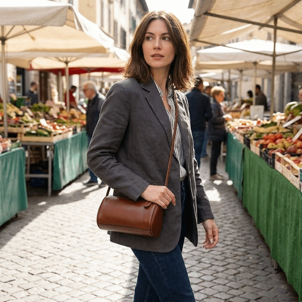 Bolsa de Mão Vintage em Couro  - Leather Work Handbags For Women avaliação e preço