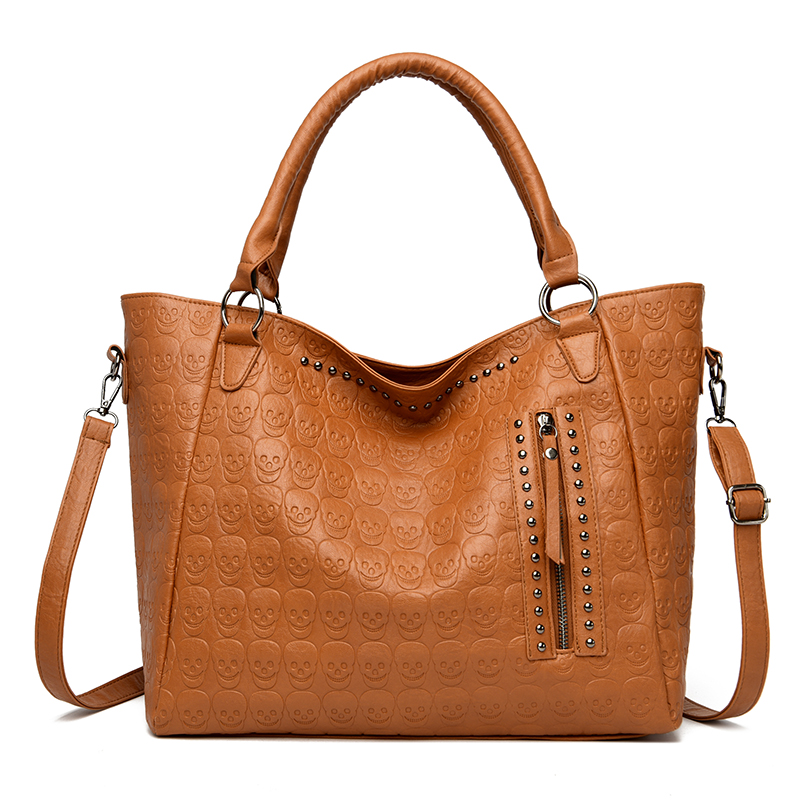 Bolsa Transversal Punk com Est - Leather Work Handbags For Women avaliação e preço