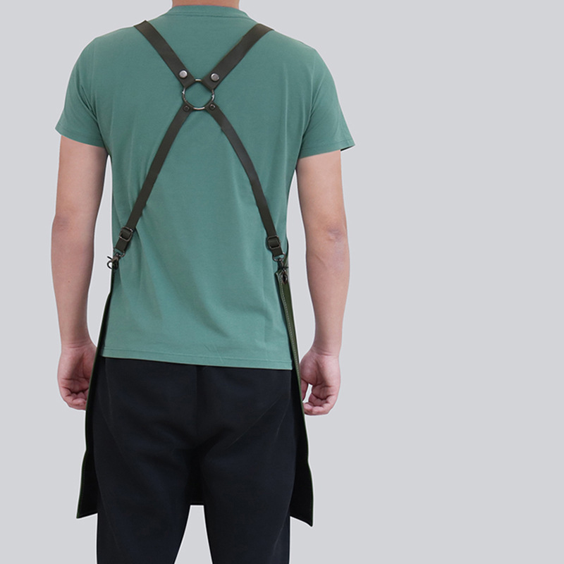 Avental de couro pu com logoti - Leather Work Overalls avaliação e preço