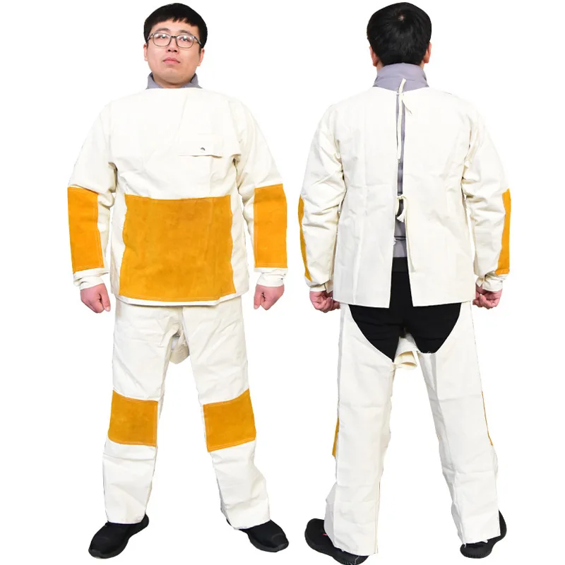 Roupas de soldador lona terno  - Leather Work Overalls avaliação e preço
