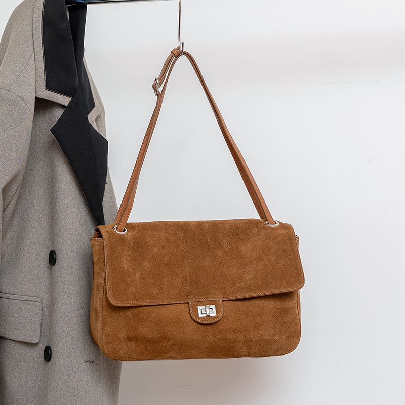 Bolsa de Ombro em Couro Suede  - Leather Work Handbags For Women avaliação e preço